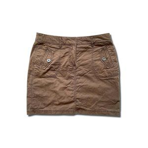 Brown Cargo Skirt
